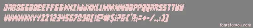 Bubblebuttcondital-Schriftart – Rosa Schriften auf grauem Hintergrund