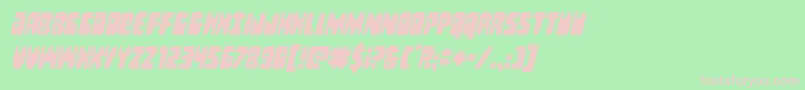 Bubblebuttcondital Font – Pink Fonts on Green Background