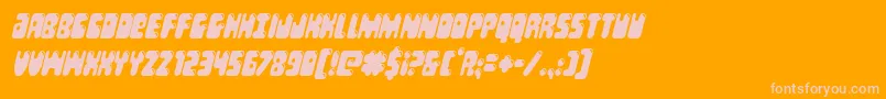 Bubblebuttcondital Font – Pink Fonts on Orange Background