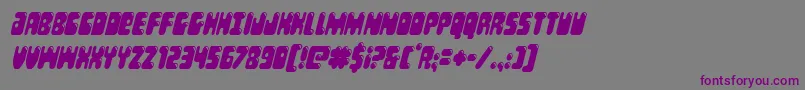 Bubblebuttcondital-fontti – violetit fontit harmaalla taustalla
