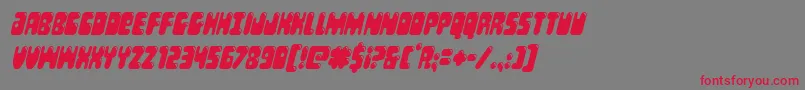 Weitere Informationen zur Bubblebuttcondital-Schriftart Bubblebuttcondital-Schriftart – Rote Schriften auf grauem Hintergrund