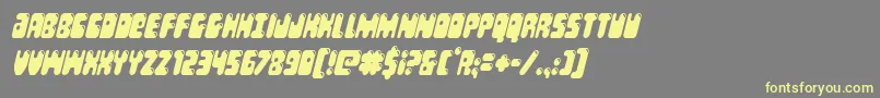 Bubblebuttcondital Font – Yellow Fonts on Gray Background