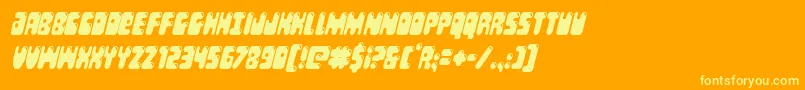 More about Bubblebuttcondital Font Bubblebuttcondital Font – Yellow Fonts on Orange Background