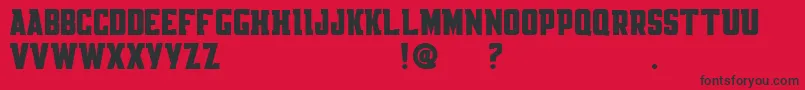 KnackpackStdRegDemo Font – Black Fonts on Red Background