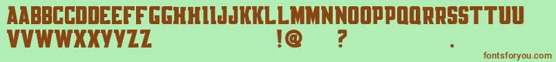 KnackpackStdRegDemo Font – Brown Fonts on Green Background