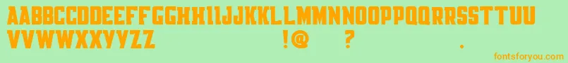 KnackpackStdRegDemo Font – Orange Fonts on Green Background
