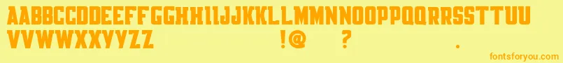 KnackpackStdRegDemo Font – Orange Fonts on Yellow Background