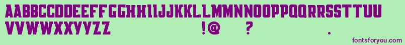 KnackpackStdRegDemo-Schriftart – Violette Schriften auf grünem Hintergrund