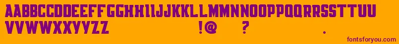 KnackpackStdRegDemo Font – Purple Fonts on Orange Background