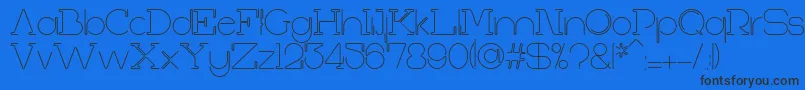 FirstShineRegular Font – Black Fonts on Blue Background