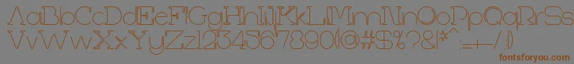 FirstShineRegular Font – Brown Fonts on Gray Background
