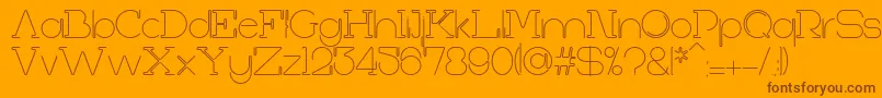 FirstShineRegular Font – Brown Fonts on Orange Background