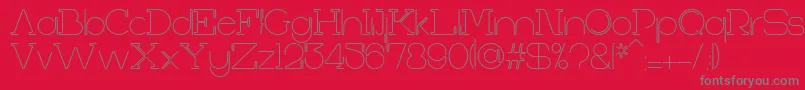 FirstShineRegular Font – Gray Fonts on Red Background