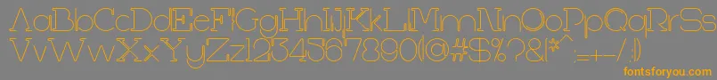 FirstShineRegular Font – Orange Fonts on Gray Background