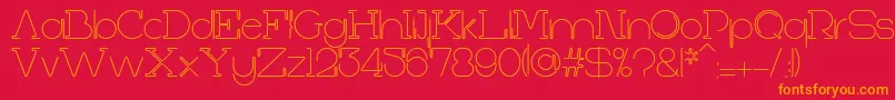 FirstShineRegular Font – Orange Fonts on Red Background