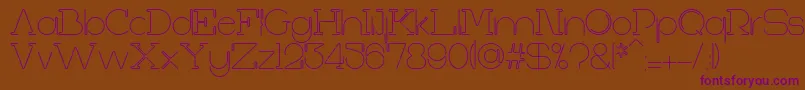 FirstShineRegular Font – Purple Fonts on Brown Background