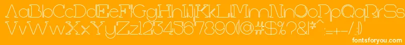 FirstShineRegular Font – White Fonts on Orange Background