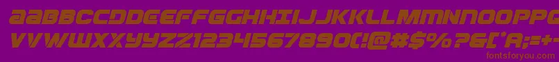 Ozdaital Font – Brown Fonts on Purple Background