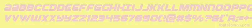 Ozdaital Font – Pink Fonts on Yellow Background