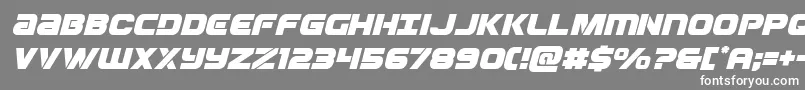 フォントOzdaital – 灰色の背景に白い文字