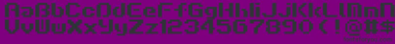 LiquidKidzSpazeout Font – Black Fonts on Purple Background