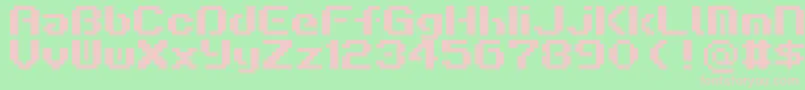 LiquidKidzSpazeout Font – Pink Fonts on Green Background