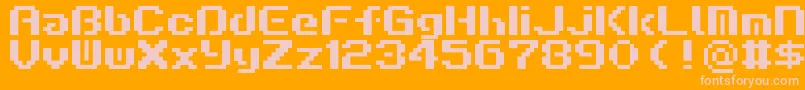 LiquidKidzSpazeout Font – Pink Fonts on Orange Background