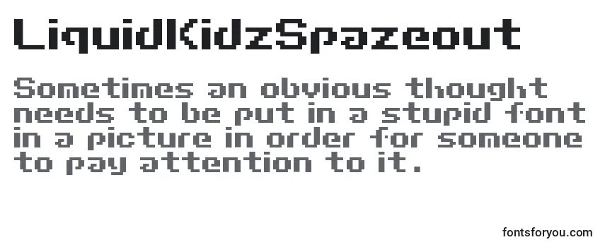 Review of the LiquidKidzSpazeout Font