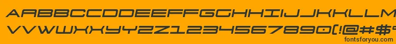 911porschav3semital Font – Black Fonts on Orange Background