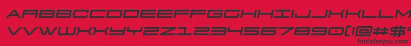 Czcionka 911porschav3semital – czarne czcionki na czerwonym tle