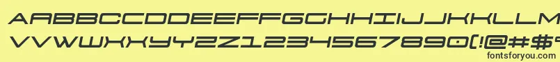 911porschav3semital Font – Black Fonts on Yellow Background