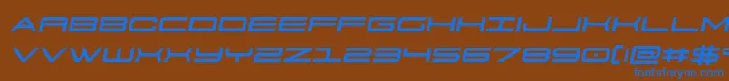 Fonte 911porschav3semital – fontes azuis em um fundo marrom