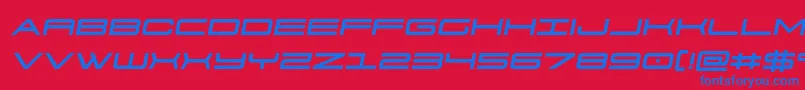 911porschav3semital Font – Blue Fonts on Red Background