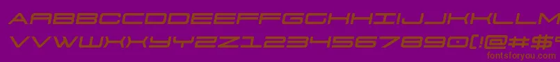 911porschav3semital-Schriftart – Braune Schriften auf violettem Hintergrund