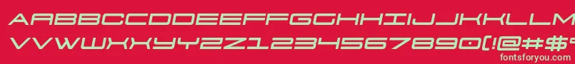911porschav3semital Font – Green Fonts on Red Background