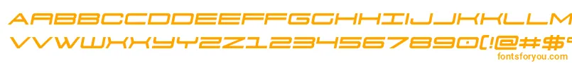 フォント911porschav3semital – 白い背景にオレンジのフォント