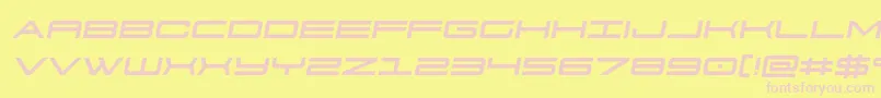 911porschav3semital Font – Pink Fonts on Yellow Background