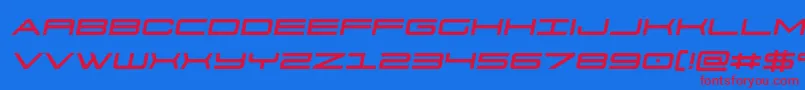 Шрифт 911porschav3semital – красные шрифты на синем фоне