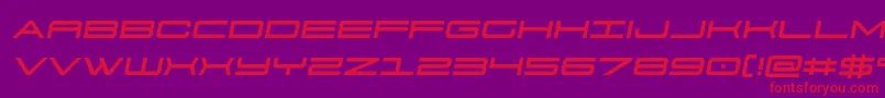 911porschav3semital Font – Red Fonts on Purple Background