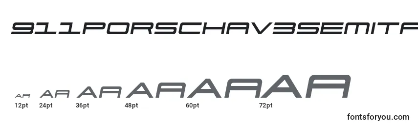 Размеры шрифта 911porschav3semital