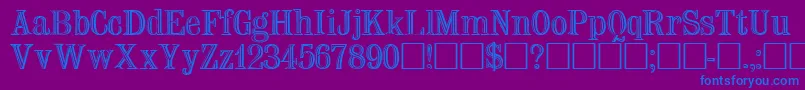 Na Font – Blue Fonts on Purple Background