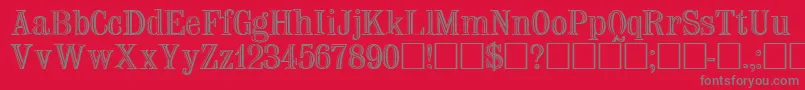 Na Font – Gray Fonts on Red Background