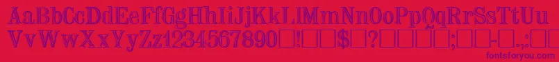 Na Font – Purple Fonts on Red Background