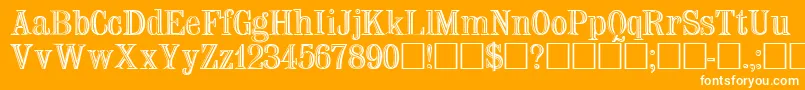 Na Font – White Fonts on Orange Background
