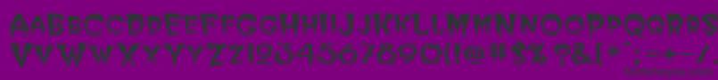 フォントPostcryptMedium – 紫の背景に黒い文字