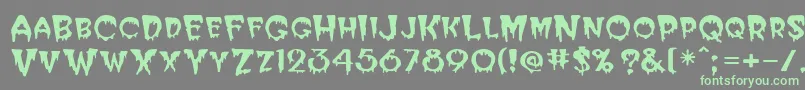 PostcryptMedium-fontti – vihreät fontit harmaalla taustalla
