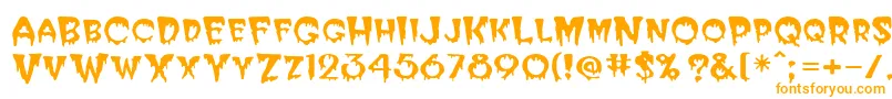 PostcryptMedium-Schriftart – Orangefarbene Schriften