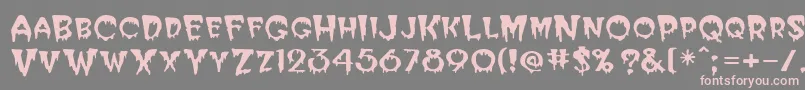 PostcryptMedium-fontti – vaaleanpunaiset fontit harmaalla taustalla