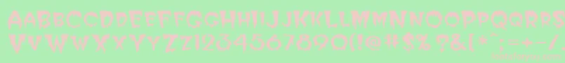 PostcryptMedium-Schriftart – Rosa Schriften auf grünem Hintergrund
