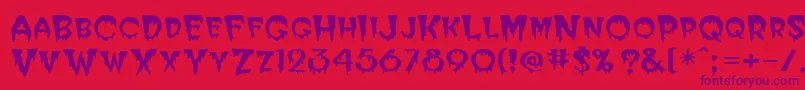 PostcryptMedium Font – Purple Fonts on Red Background